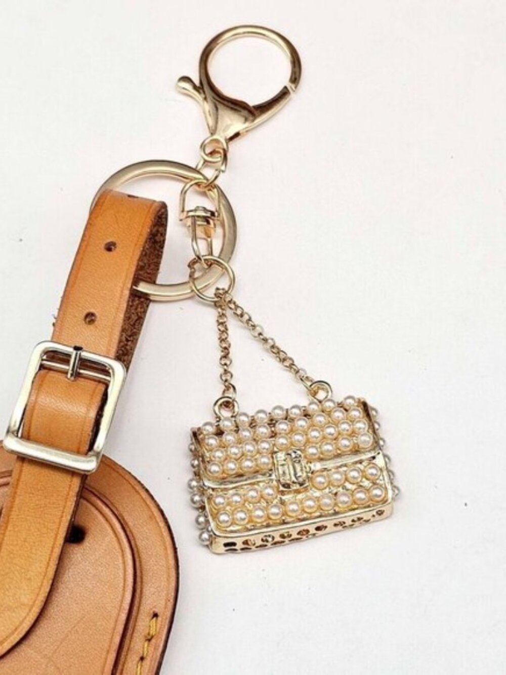 Authentic Louis Vuitton Luggage Tag with Unbranded Keycharm, Keychain - Picture 3 of 6